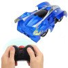 Voiture Télécommande Rechargeable 360 ​​Degrés De Rotation Escalade De Mur Led Rc (Bleu) Cadeau Noël pour enfant 