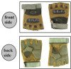 Gants tactiques demi-doigt armée militaire tir chasse escalade cyclisme gants de gymnastique et de fitness (vert) 