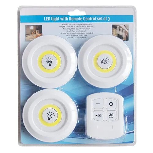 Lot De 3 Lumière LED Avec Télécommande