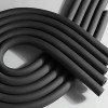 Tube en mousse d'isolation de tuyau, couvercle de tuyau noir, conservation de la chaleur, isolation de tuyau d'eau extérieure, gel, mousse