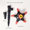 Arroseur De Gazon Rotatifs Automatiques à 360 ° -noir/orange