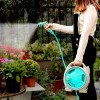 Mini chariot de jardin avec enrouleur de tuyau d'arrosage et tuyau de 15 mètres