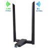 Adaptateur Wi-Fi ultra rapide Pix-Link, 1200 Mbps deux bandes à 2,4 GHz sur Wi-Fi 5GHz
