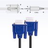  VGA, VGA-VGA Standard 15-poliger VGA-Stecker auf VGA-Stecker, 3 + 6, 3 m 